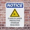 Signmission Radiation & Laser Sign, 10 in H x 7 in W, Plastic, Rectangle OS-2PACK-NS-P-710-V-10605 - alternate 4